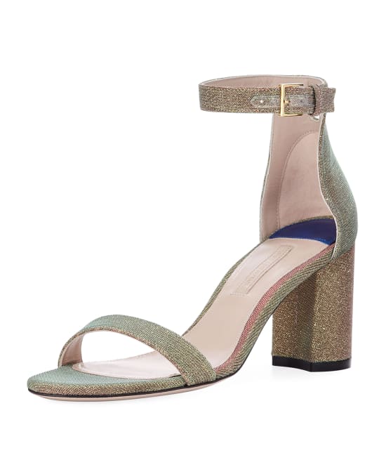 75LESSNUDIST Metallic Fabric Sandals