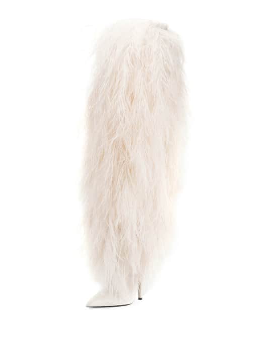 Ysl ostrich boots outlet
