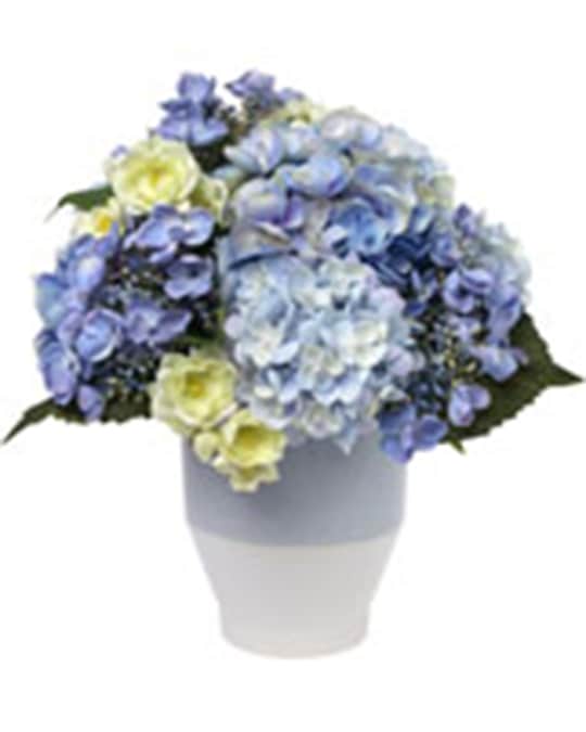Diane James Mixed Hydrangea Bouquet in Robyn Pot Neiman Marcus