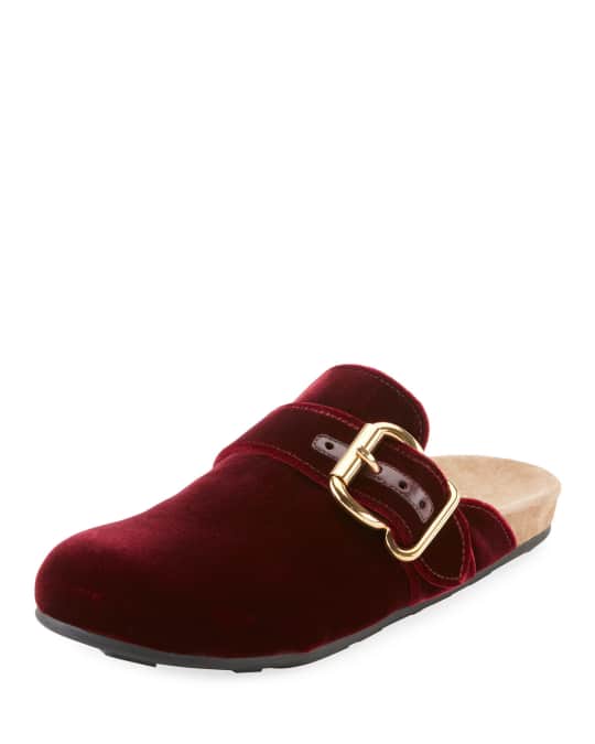 Prada velvet clog mule cheap