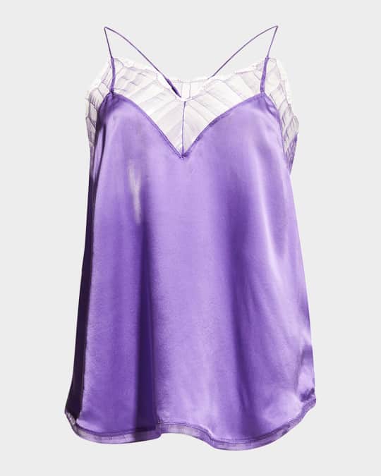 Berwyn Silk Cami with Lace Trim