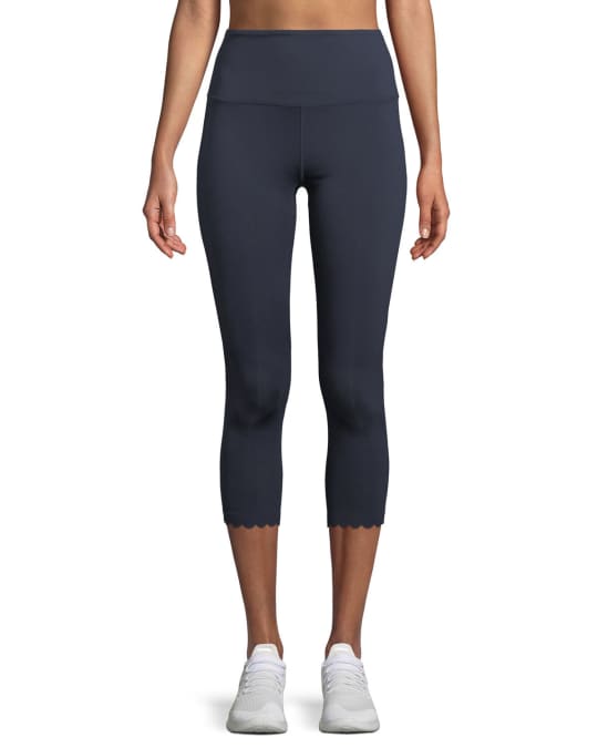 scallop crop leggings