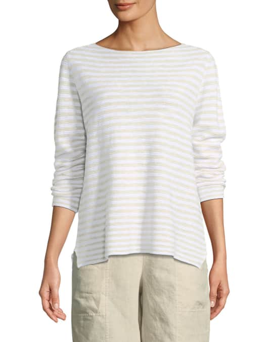 Eileen fisher clearance striped linen top