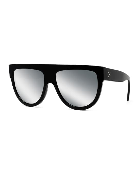 Flattop Gradient Shield Sunglasses Black Pattern