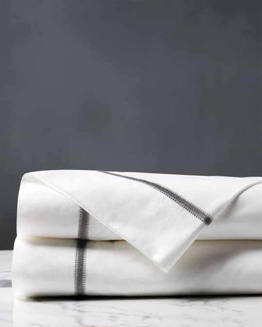 Eastern Accents Gala Dove King Flat Sheet Neiman Marcus