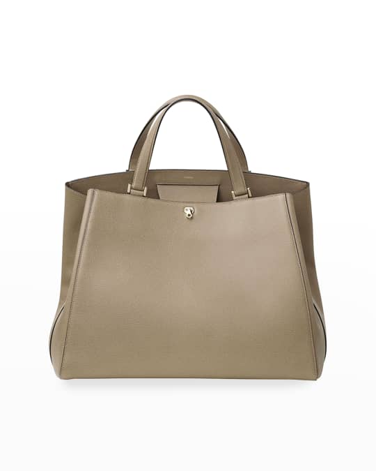 Valextra Brera Large Leather TopHandle Tote Bag Neiman Marcus