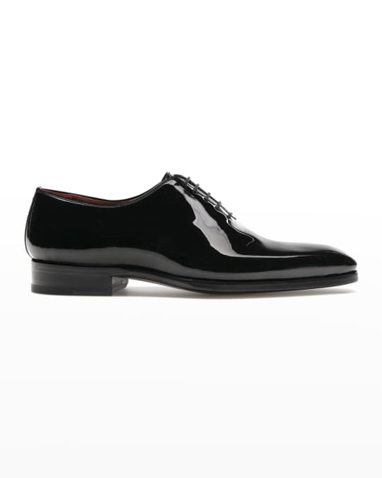 Magnanni for Neiman Marcus Men's One-Piece Patent Leather Oxford Shoe ...