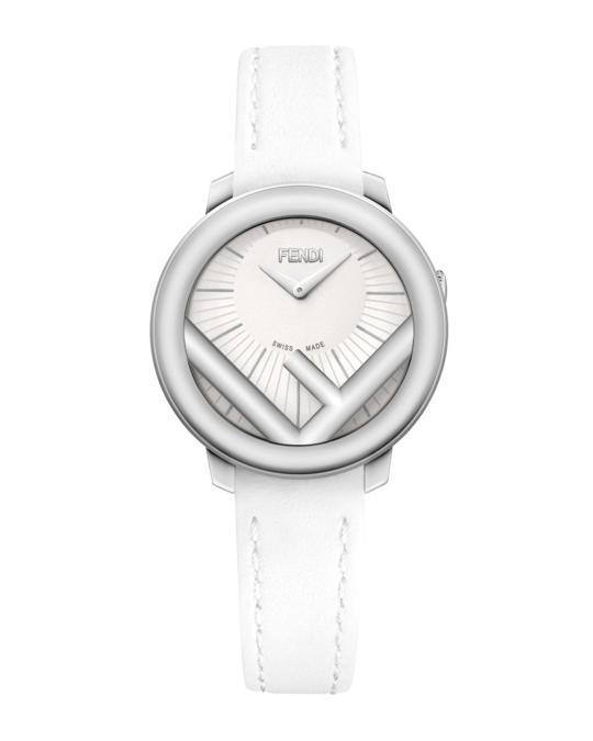 28mm stainless steel and leather strap Fendi watch Shop 28MM Run Away Stainless Steel, Ion-Plated Rose Gold  main image 4