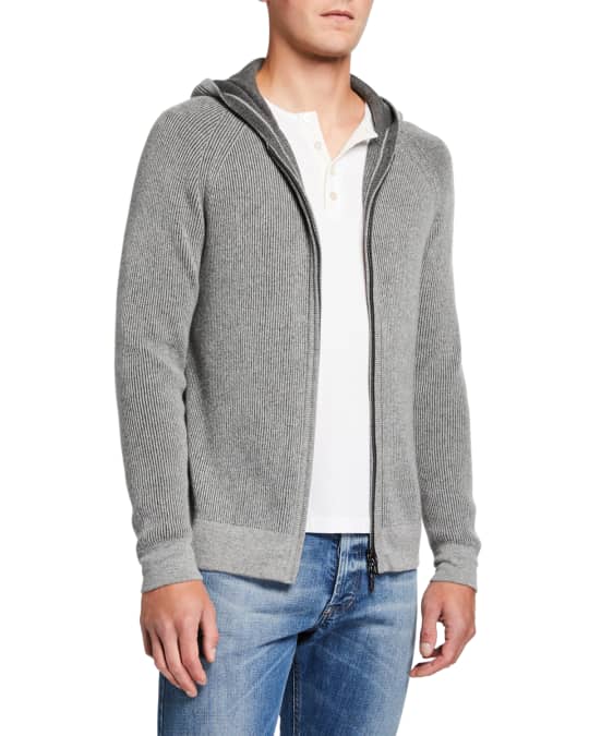 Loro Piana☆BABY CASHMERE☆ Loro Piana Men's Baby Cashmere Zip-Front Hoodie | Neiman Marcus
