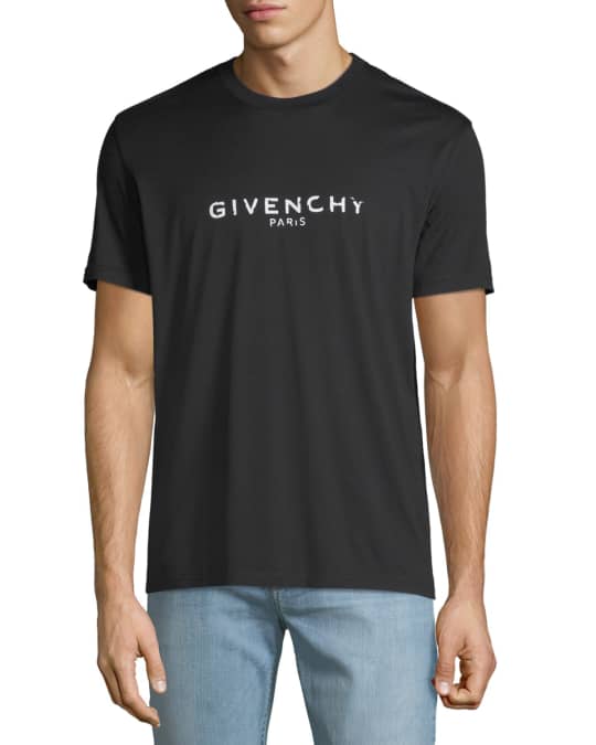 Givenchy Men's Destroyed Logo Graphic T-Shirt | Neiman Marcus