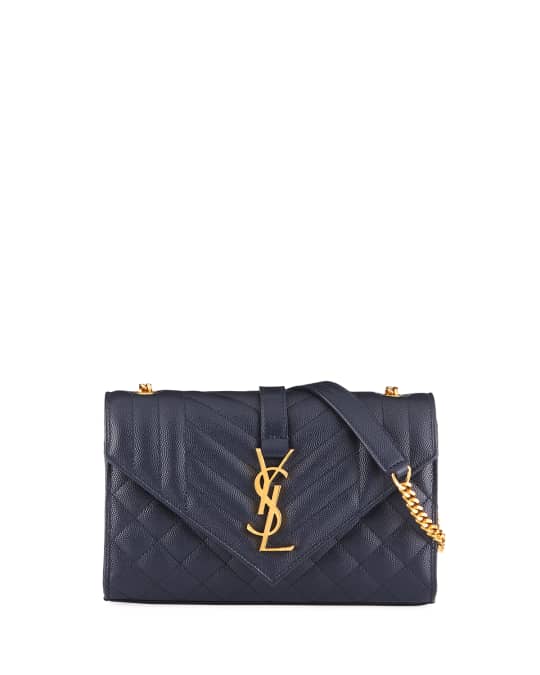 Saint Laurent Monogram YSL Envelope Small Chain Shoulder Bag Golden