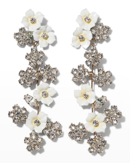 Jennifer Behr Delphine Crystal Violet Earrings | Neiman Marcus