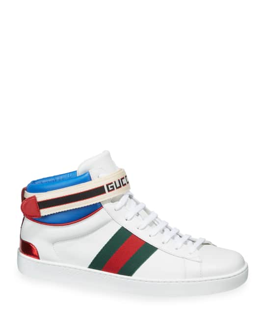 Gucci Gucci Stripe Ace High-Top Sneaker | Neiman Marcus