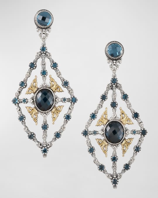 Blue topaz 2024 chandelier earrings