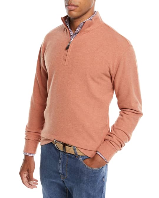 Melange Tri-Blend Fleece 1/4-Zip Sweater