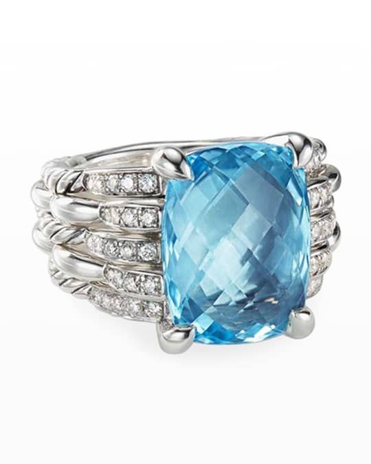 David Yurman Tides Diamond & Prasiolite Ring | Neiman Marcus