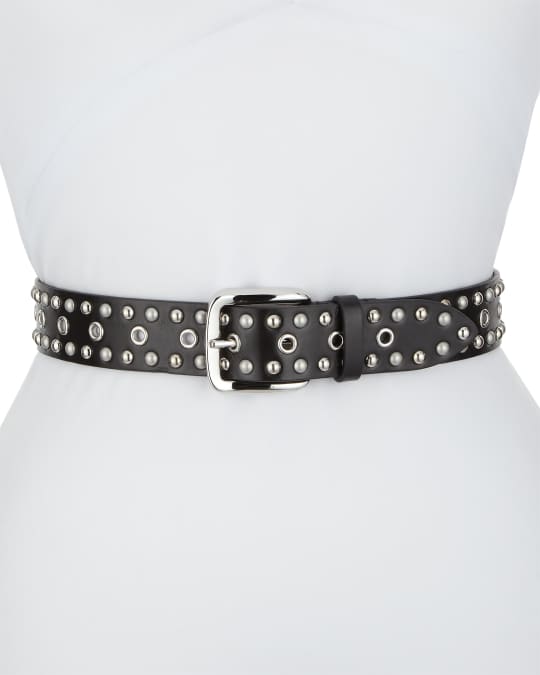 Etoile Isabel Marant Rica Studded Leather Belt | Neiman Marcus