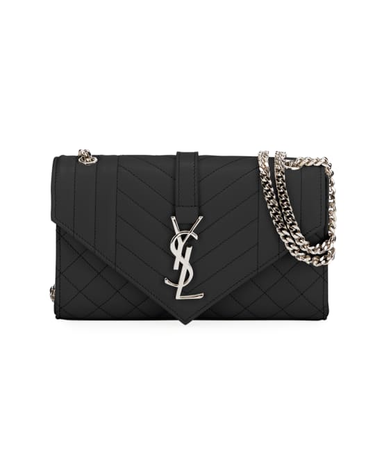 Saint Laurent Silver Leather Pouch, $385, SSENSE