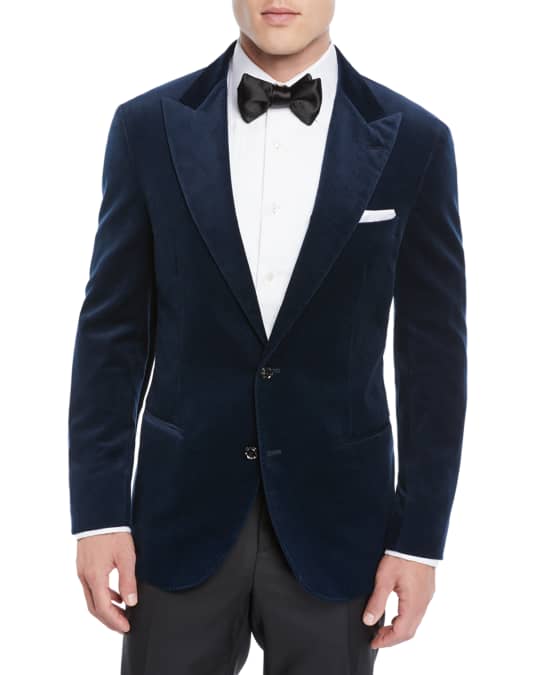 Brunello Cucinelli Men's Velvet Tuxedo Jacket | Neiman Marcus