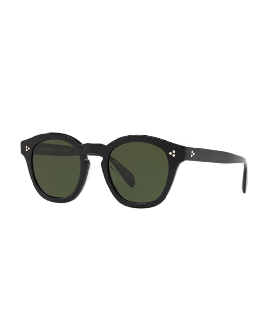 Boudreau L.A. Mirrored Round Acetate Sunglasses