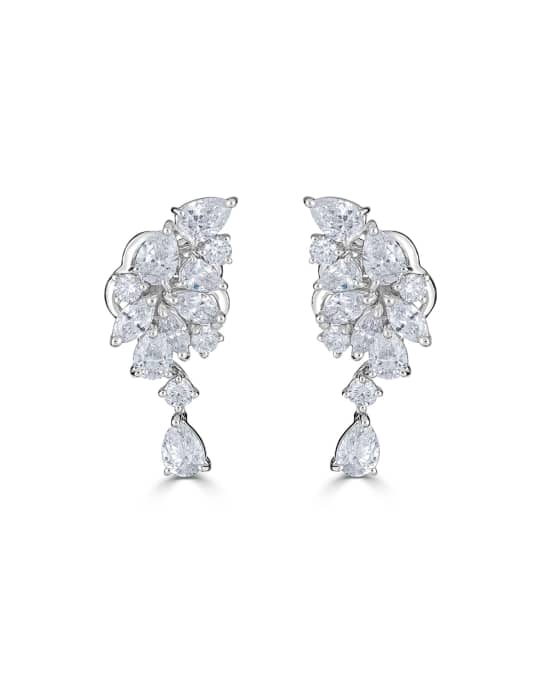 ZYDO 18k Luminal Mixed Diamond Dangle Earrings | Neiman Marcus