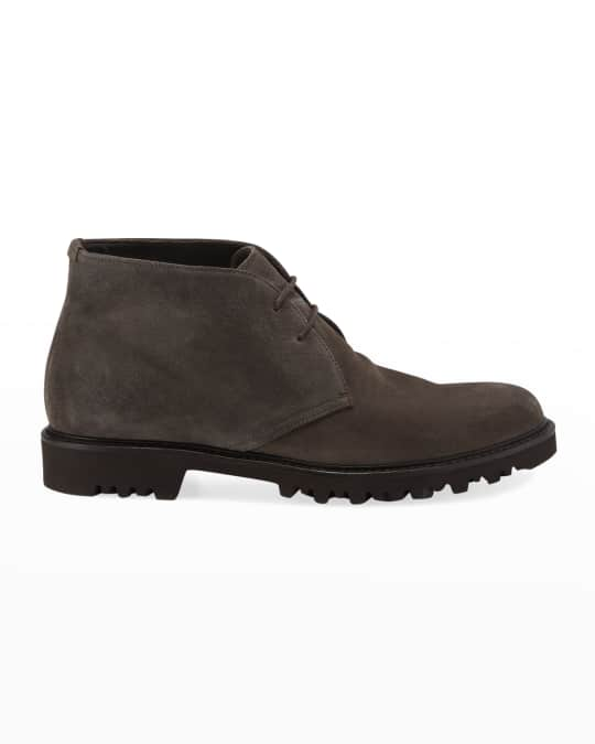 Giorgio Armani Men's Suede Chukka Boot | Neiman Marcus