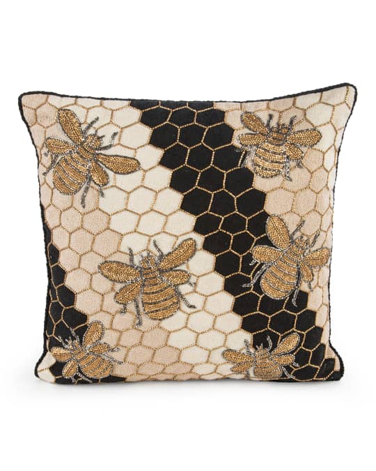 MacKenzie Childs Queen Bee acurite Check Embroidered