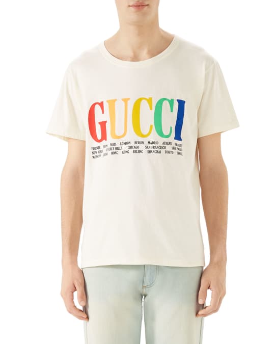 Gucci Cities Logo Graphic T-Shirt | Neiman Marcus