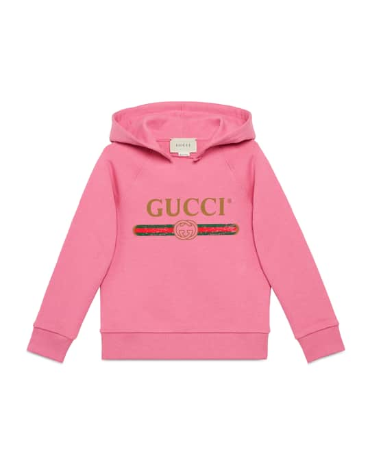 Gucci Vintage Logo Hooded Sweatshirt, Size 4-10 | Neiman Marcus