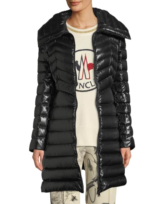 Moncler faucon shop fitted puffer coat