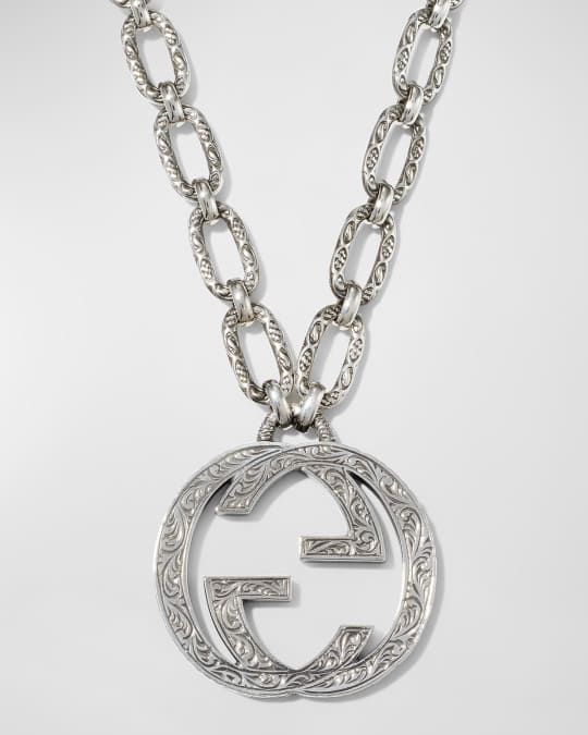 Gucci Men's Interlocking GG Pendant Necklace