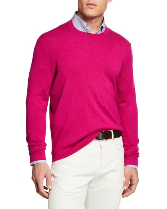 Neiman Marcus Men s Cashmere Silk Crewneck Sweater