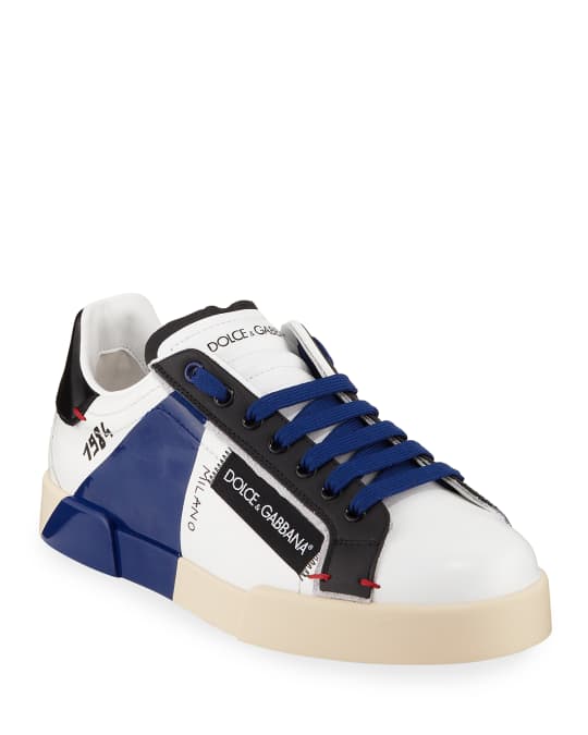 Dolce&Gabbana Men's Roma Leather Low-Top Sneakers | Neiman Marcus