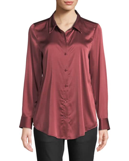 Eileen fisher silk charmeuse top sales