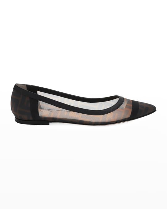 fendi ff mesh skimmer flats