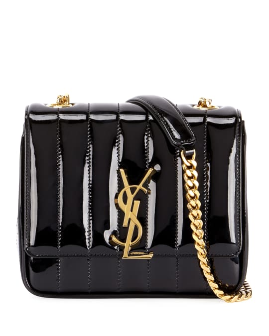 Vicky Monogram YSL Small Quilted Patent Leather Crossbody Bag