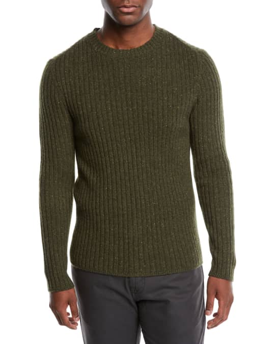 Neiman Marcus Men's Cashmere Donegal Sweater | Neiman Marcus