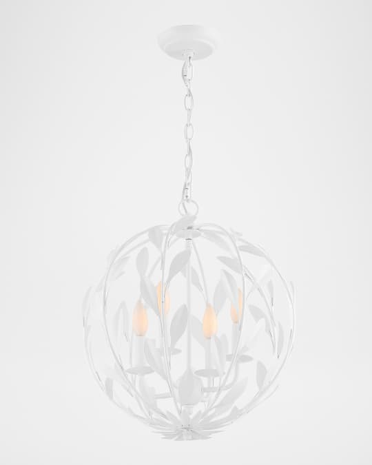 Broche 4-Light English Bronze and Antiqued Gold Sphere Mini Chandelier