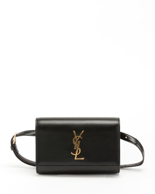 Saint Laurent Kate Monogram Ysl Leather Belt Bag In Beige