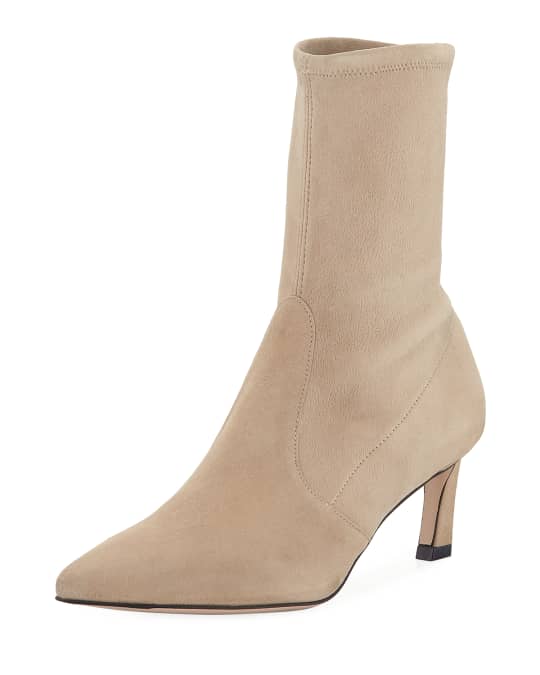 Stuart Weitzman Rapture Suede Sock Booties Neiman Marcus