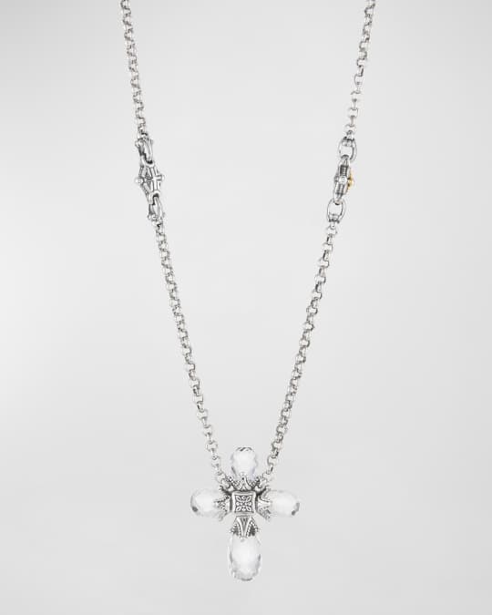 Konstantino Pythia Crystal Cross Pendant Necklace | Neiman Marcus