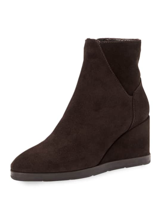 Aquatalia Judy Suede Wedge Booties | Neiman Marcus