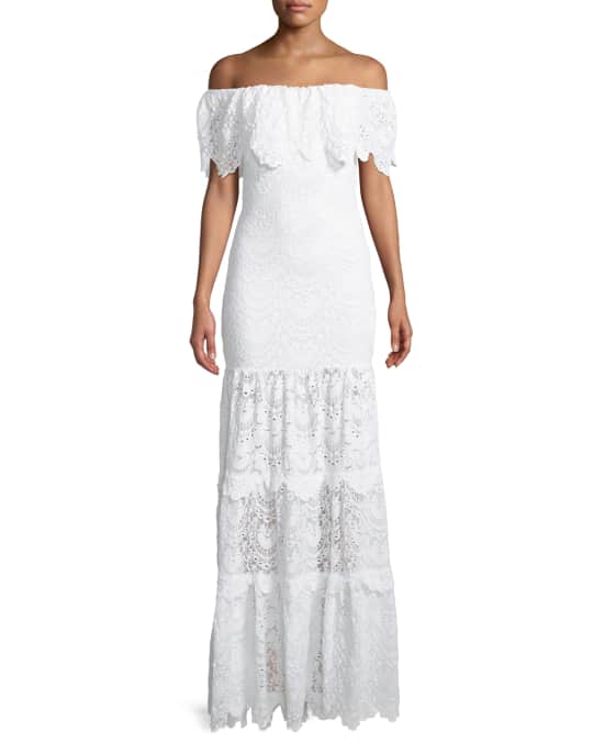 Nightcap Clothing Spanish Lace Positano Off-the-Shoulder Maxi Dress |  Neiman Marcus
