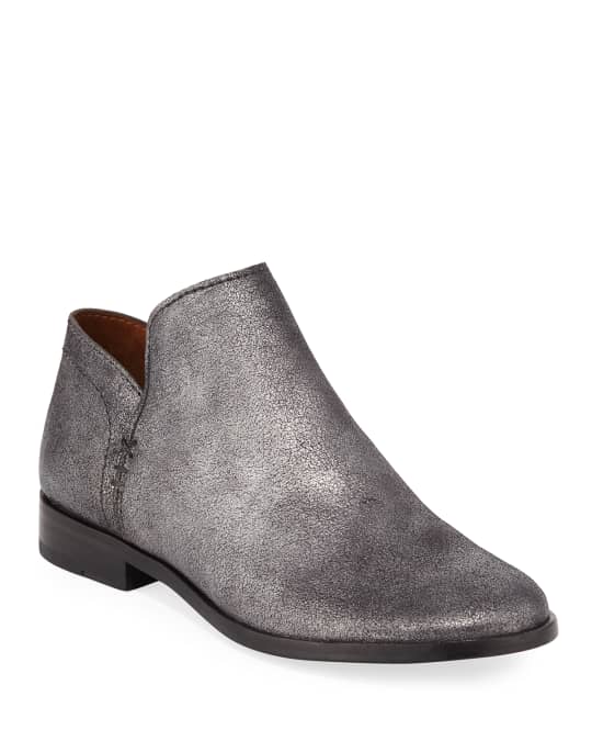 Frye Elyssa Short Metallic Leather Booties Neiman Marcus