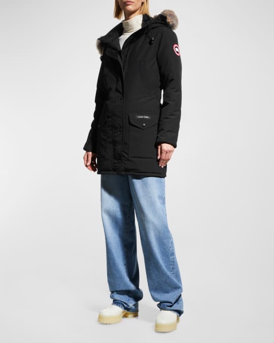 Trillium Down Parka Coat with Natural Coyote Fur Trim