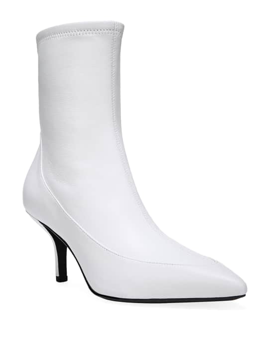 Diane von Furstenberg Morgan Leather Pointed Booties Neiman Marcus