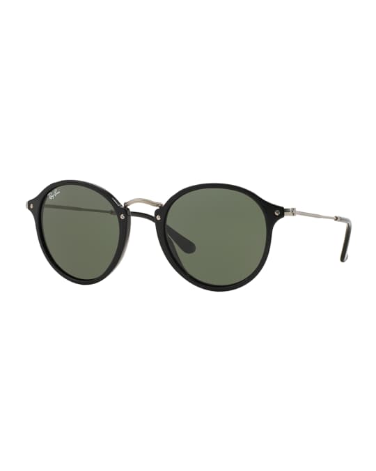 - (57 L RB4376 Ray-Ban サングラス L ROUND Ray-Ban 16) frame Black and lenses Grey with 小物