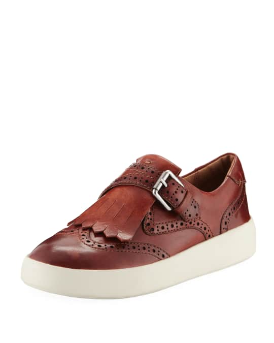Brea Leather Wing Tip Kiltie Skate Sneakers