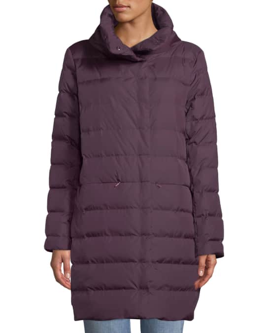 Eileen fisher recycled nylon cocoon puffer coat online