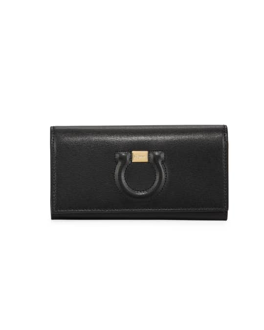 Ferragamo Gancio City Wallet On Chain, Black | Neiman Marcus